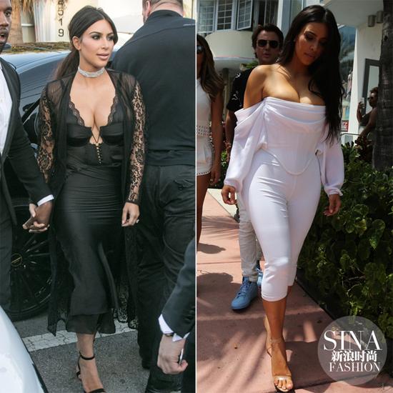 沒(méi)有孕肚的金-卡戴珊也會(huì)高級(jí)的秀性感，偶爾還扮個(gè)小清新