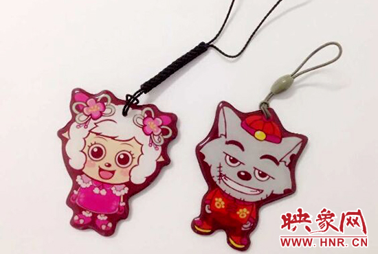 兒童節(jié)紀(jì)念卡以灰太狼和美羊羊為主題人物。