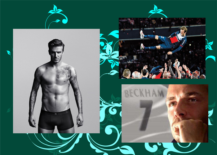 在小貝的最后一戰(zhàn)中，有女球迷含淚打出“再踢一年”的橫幅。也有人認(rèn)為，貝克漢姆的“超級完美偶像”形象更像是好萊塢打造出來的，退役也像是一場秀。