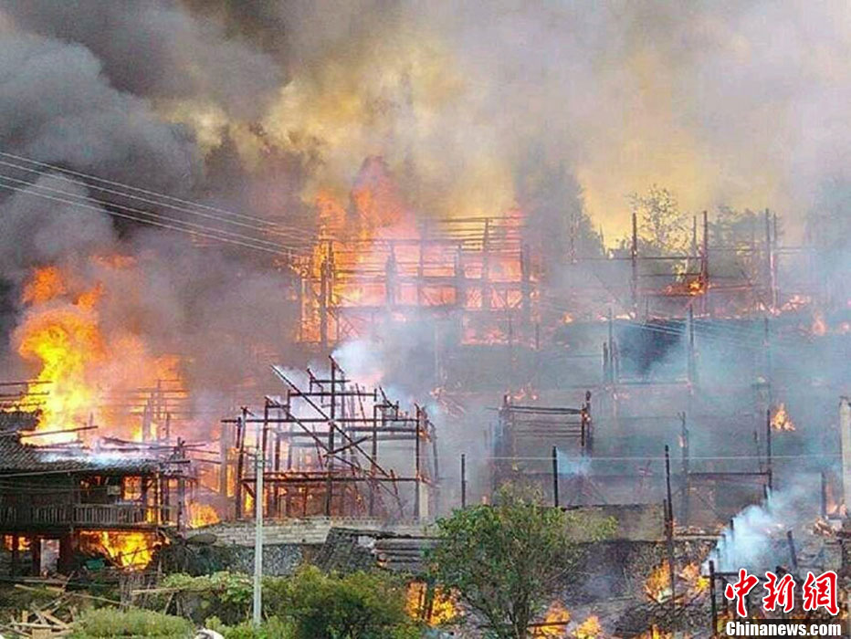 圖為火災現(xiàn)場。沫浠 攝 圖片來源：CFP視覺中國