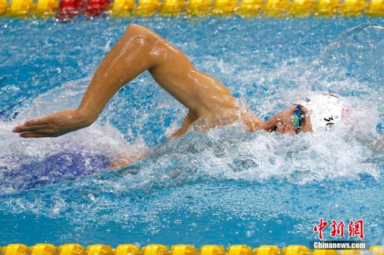 資料圖：9月21日上午，仁川亞運會游泳比賽在文鶴樸泰桓游泳館拉開大幕。