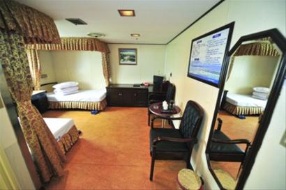 “椰香公主”號內(nèi)部設(shè)施。據(jù)記者了解，高端的豪華商務(wù)艙、特等艙、一等艙都被用于公務(wù)接待。 /CFP