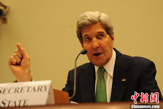 資料圖：美國國務卿克里。 中新社發(fā) 張蔚然 攝