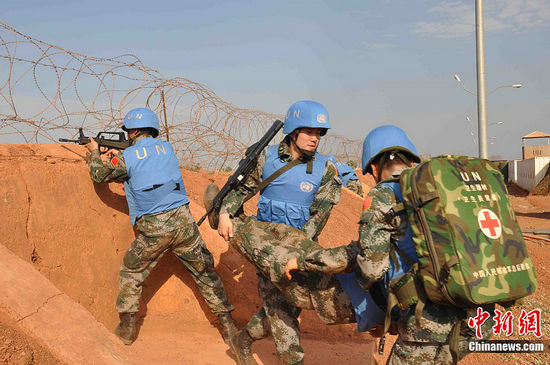 資料圖：中國維和部隊。