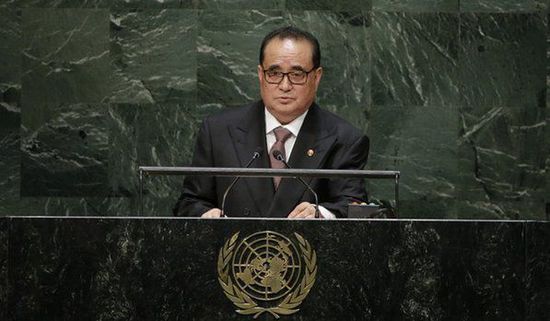 9月27日，朝鮮外相李洙墉在聯(lián)大發(fā)表講話。