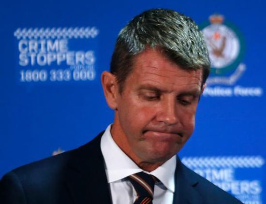 　新南威爾士州州長Mike Baird出席新聞發(fā)布會(huì)。