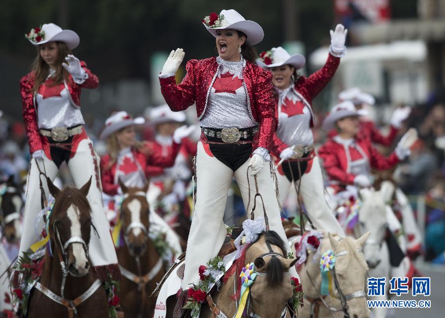 美國(guó)帕薩迪納舉行第124屆玫瑰花車(chē)游行 美國(guó)帕薩迪納舉行第124屆玫瑰花車(chē)游行