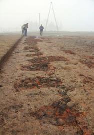 　　鋸齒狀的大型建筑基址。