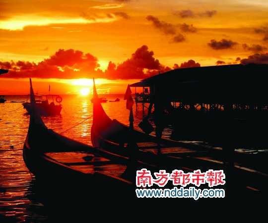 馬布村的日落。