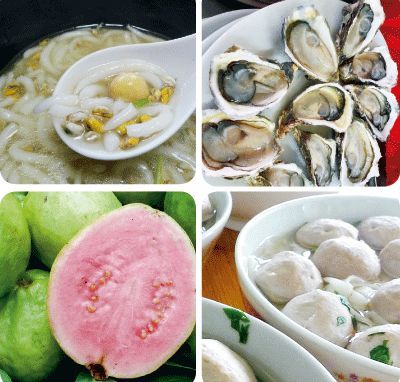 滿街可見新鮮的海鮮、瓜果和手打牛肉丸