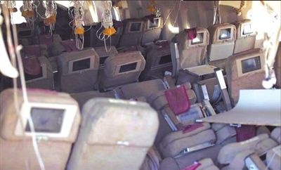 7日，美國舊金山，失事客機(jī)內(nèi)景曝光。圖/CFP