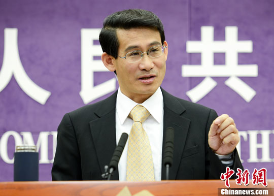 10月17日，中國(guó)商務(wù)部舉行例行發(fā)布會(huì)，介紹1-9月中國(guó)商務(wù)運(yùn)行情況。圖為商務(wù)部新聞發(fā)言人沈丹陽(yáng)。