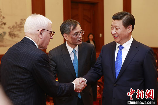 10月23日，中國國家主席習(xí)近平在北京釣魚臺國賓館會見清華大學(xué)經(jīng)濟(jì)管理學(xué)院顧問委員會海外委員。