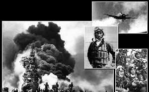 太平洋戰(zhàn)爭(zhēng)后期神風(fēng)特攻隊(duì)實(shí)施自殺式攻擊成員駕駛裝載單程燃料的戰(zhàn)機(jī)沖向美軍艦船 太平洋戰(zhàn)爭(zhēng)后期神風(fēng)特攻隊(duì)實(shí)施自殺式攻擊成員駕駛裝載單程燃料的戰(zhàn)機(jī)沖向美軍艦船