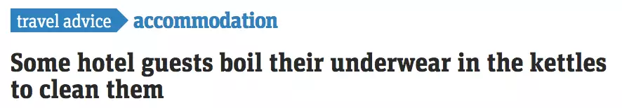 太惡心！女游客竟用酒店燒水壺煮自己的臟內(nèi)褲
