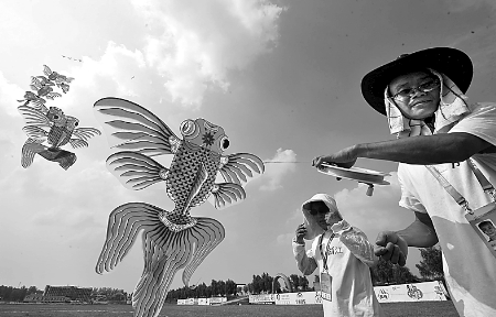 7月30日，第七屆全國(guó)農(nóng)運(yùn)會(huì)首項(xiàng)賽事——風(fēng)箏比賽在南召縣開(kāi)賽