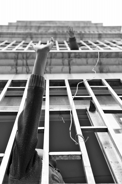 聽(tīng)到聲音小哥倆就在窗戶(hù)邊集合，不聚不散。