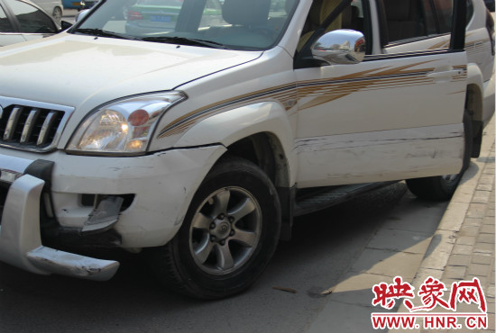 涉嫌酒駕的肇事車輛。