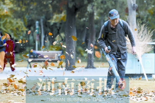 秋風(fēng)吹過，落葉滿地