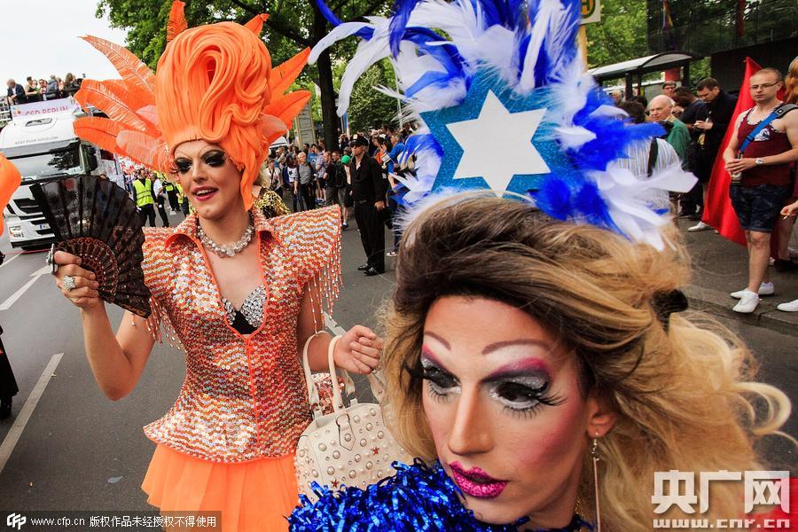 德國柏林，當(dāng)?shù)嘏e行同性戀驕傲大游行