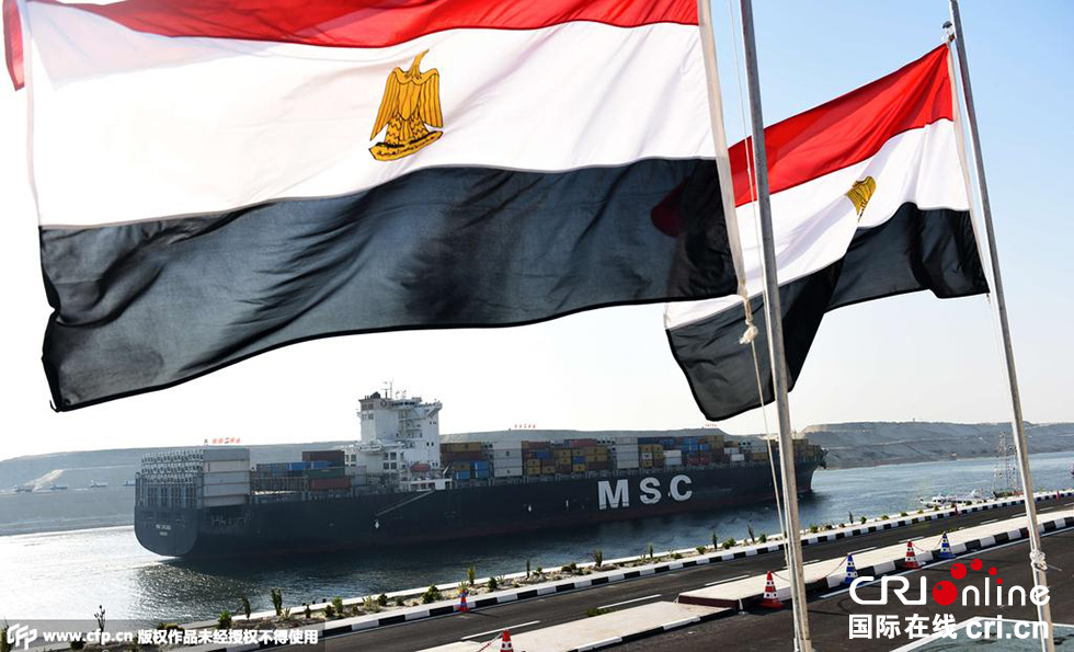 埃及伊斯梅利亞，埃及為新蘇伊士運(yùn)河的開(kāi)通舉行盛大的慶祝儀式。 圖片來(lái)源:CFP