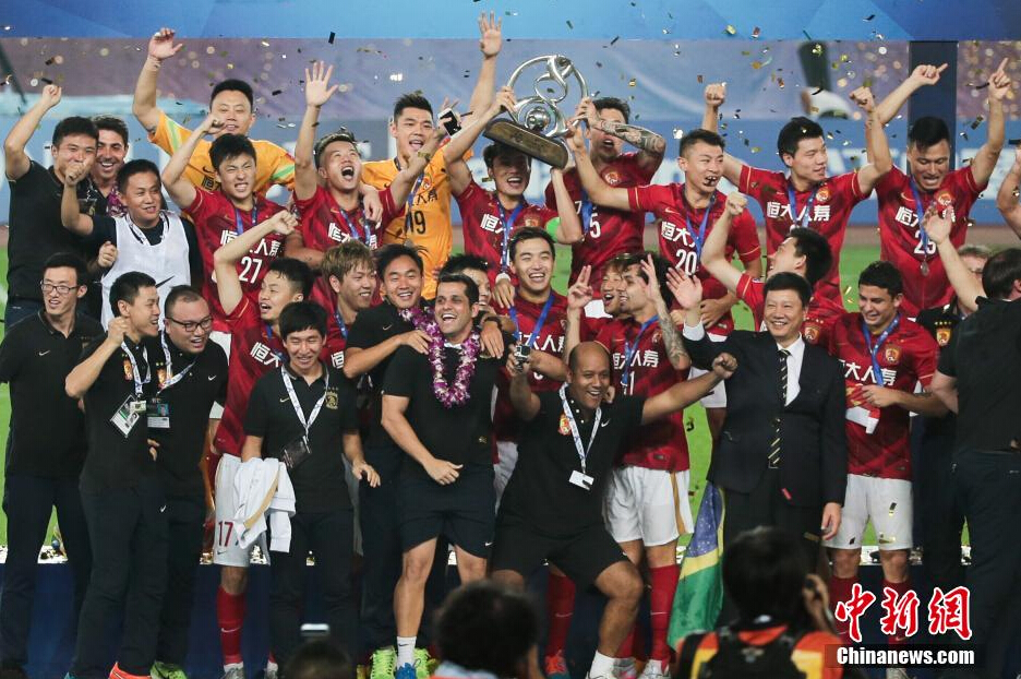 恒大隊(duì)主場(chǎng)1球獲勝，三年內(nèi)第二次獲得亞冠冠軍。