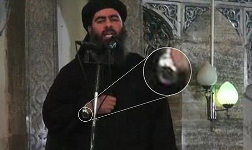 巴格達迪戴表的照片 巴格達迪戴表的照片