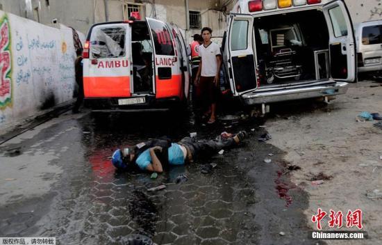 資料圖：加沙，以色列戰(zhàn)機轟炸一處市場，造成至少17名巴勒斯坦人死亡，200多人受傷。