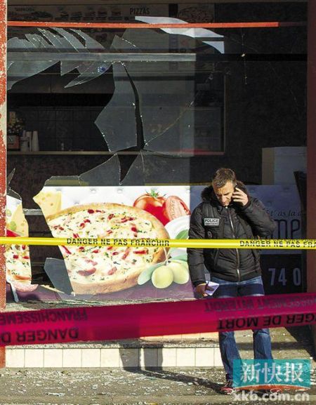 法國東部羅訥省一餐館8日發(fā)生爆炸。 新華社發(fā)