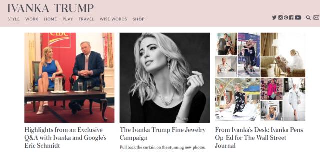 伊萬卡·特朗普同名品牌網站