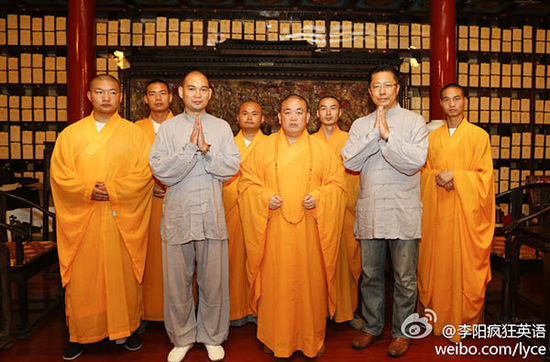 李陽(yáng)自曝皈依少林寺原因：特別崇拜釋永信