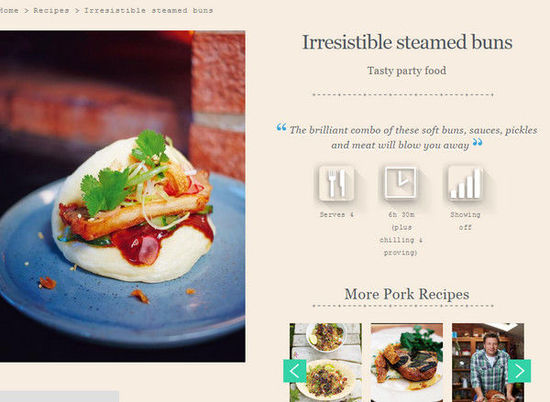 英國名廚奧利弗惹議，將臺灣刈包說成韓國街頭小吃，引發(fā)網(wǎng)友紛紛在下面留言抗議。（圖／翻攝自jamieoliver.com）