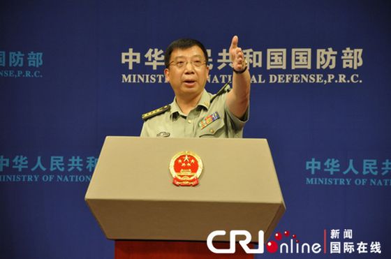 中國(guó)國(guó)防部新聞發(fā)言人耿雁生。馬里