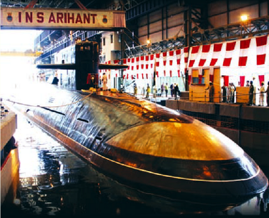 資料圖：印度殲敵者號(hào)核潛艇。