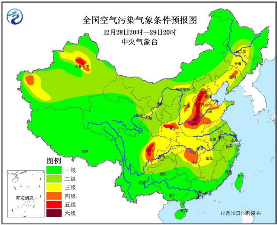 京津魯及冀中南、豫北將有輕到中度霾局地重度霾